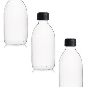 3x flacon verre transparent 500 ml avec bouchon noir par comptoir des flacons. optez pour materiel.ci - Côte d'Ivoire, votre boutique en ligne de quincaillerie en Côte d'Ivoire, pour des produits de qualité et un service client irréprochable.