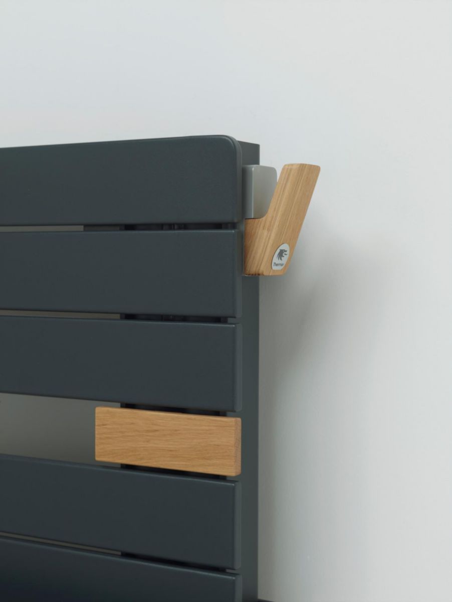 Accessoire sèche-serviette patère chêne clair aimantée Réf. 498059