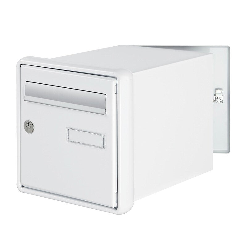 Boîte aux lettres à encastrer channel double face coloris blanc. materiel.ci - Côte d'Ivoire, c'est la boutique en ligne qui simplifie vos achats de quincaillerie en Côte d'Ivoire. trouvez tout ce dont vous avez besoin pour vos projets de bricolage et de construction.