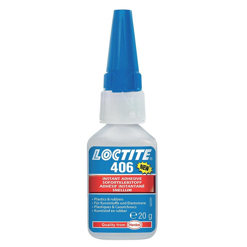 Colle cyanoacrylate multi-usages loctite 406, tube de 20 g. pour une quincaillerie de qualité en Côte d'Ivoire, faites confiance à materiel.ci - Côte d'Ivoire, votre boutique en ligne. des produits sélectionnés avec soin et un service exceptionnel.