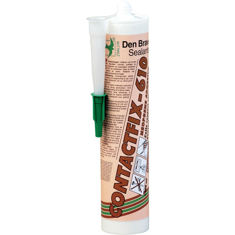 Colle de montage néoprène contactfix 610 cartouche de 300 ml. avec materiel.ci - Côte d'Ivoire, achetez votre quincaillerie en ligne en toute confiance en Côte d'Ivoire. découvrez nos produits sélectionnés pour leur qualité et leur performance.