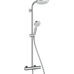 Colonne de douche showerpipe crometta 160 mitigeur thermostatique douche blanc/chrome 27264400. materiel.ci - Côte d'Ivoire, votre boutique en ligne de confiance pour des solutions de quincaillerie en Côte d'Ivoire. découvrez notre assortiment complet et commandez facilement.