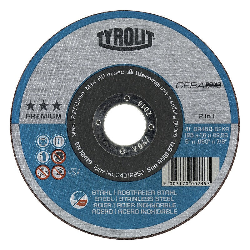 Disque à tronçonner armé cerabond moyeu plat gamme technique prémium pour l'acier/inox, 125 x 1,6 x 22,23 mm. avec materiel.ci - Côte d'Ivoire, achetez des produits de quincaillerie de qualité en ligne en Côte d'Ivoire. bénéficiez de notre service client dédié pour une expérience optimale.