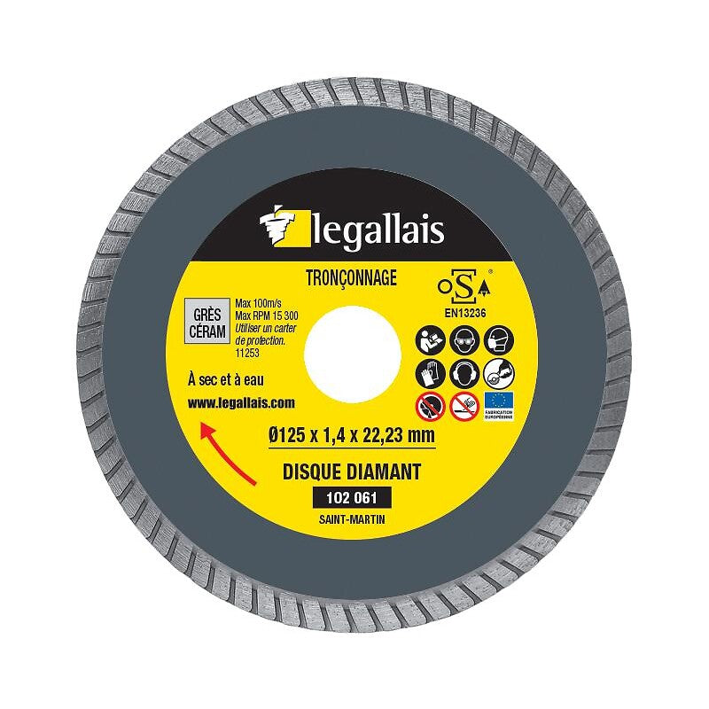 Disque à tronçonner diamant saint martin diamètre 125 pour grès céram et carrelage. optez pour materiel.ci - Côte d'Ivoire, votre boutique en ligne de quincaillerie en Côte d'Ivoire, pour des produits de qualité et un service client irréprochable.