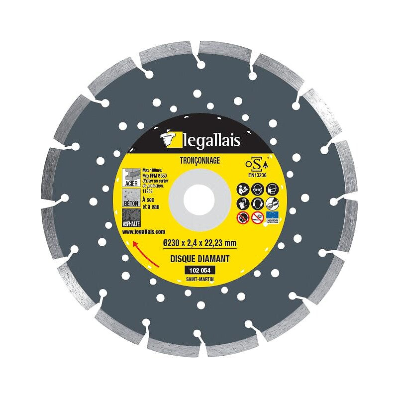 Disque à tronçonner diamant saint-martin polyvalent ø 125 épaisseur 2 mm alésage 22,2 mm. materiel.ci - Côte d'Ivoire, c'est la boutique en ligne de référence pour des produits de quincaillerie en Côte d'Ivoire. profitez d'un service client dévoué et d'une livraison rapide.