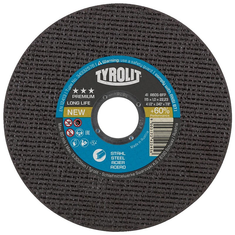 Disque à tronçonner premium longlife moyeu plat coupe acier diamètre 115 mm épaisseur 1 mm alésage 22,2 mm. pour des produits de quincaillerie de confiance, choisissez materiel.ci - Côte d'Ivoire, votre boutique en ligne en Côte d'Ivoire. commandez facilement et recevez rapidement.