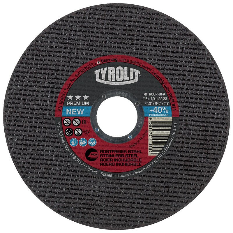Disque à tronçonner premium moyeu plat coupe inox diamètre 125 mm épaisseur 1 mm alésage 22,2 mm. pour une quincaillerie de qualité en Côte d'Ivoire, faites confiance à materiel.ci - Côte d'Ivoire, votre boutique en ligne. des produits sélectionnés avec soin et un service exceptionnel.