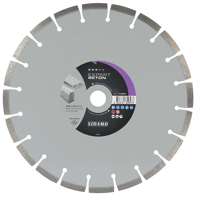Disques diamants jante segmentée matériaux de construction expert béton diamètre 300 mm, épaisseur 2,8mm, alésage 25,4mm. materiel.ci - Côte d'Ivoire est votre boutique en ligne de référence pour tous vos besoins en quincaillerie en Côte d'Ivoire. découvrez une large gamme de produits de qualité pour vos projets de construction et de rénovation.