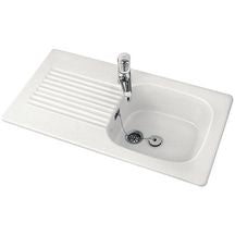 Evier à encastrer grès complet 1 cuve 1 égouttoir réversible avec bonde à bouchon chromé vers'eau 92 x 51 cm blanc. faites de materiel.ci - Côte d'Ivoire votre fournisseur en ligne pour tous vos projets de quincaillerie en Côte d'Ivoire. des produits fiables et un service exceptionnel à votre disposition.
