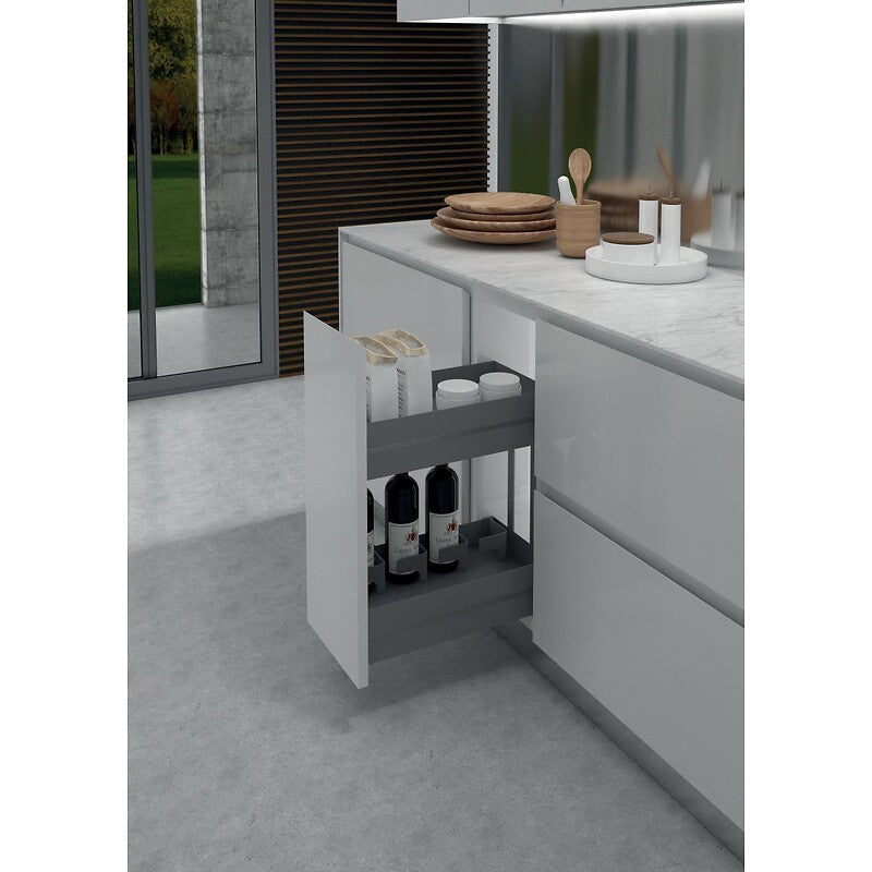 Ferrure pour meuble bas 7102k ikona - étagères + rangement bouteille - largeur caisson 400 mm - anthracite. découvrez materiel.ci - Côte d'Ivoire, votre partenaire en ligne pour des solutions de quincaillerie robustes et durables en Côte d'Ivoire. profitez de notre vaste catalogue de produits à des prix compétitifs.