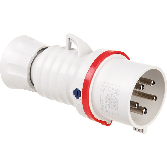 Fiche mobile droite hp - ip44/ip54 - 3p+n+t 32a 380-415v 50/60hz - rouge - 6h - cablage rapide réf / gw60020fh. optez pour materiel.ci - Côte d'Ivoire, votre boutique en ligne de quincaillerie en Côte d'Ivoire, pour des produits de qualité et un service client irréprochable.
