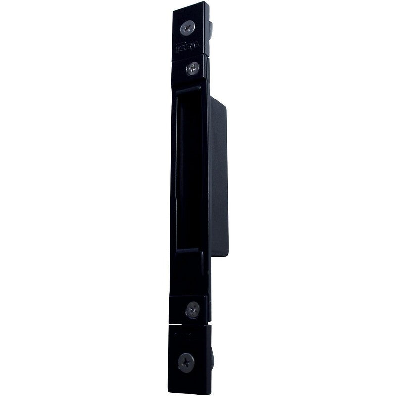 Gâche pêne basculant à clamer réglable vernie noire pour serrure à larder à têtière filante 186 x 29 x 3 mm. materiel.ci - Côte d'Ivoire vous facilite la vie avec une boutique en ligne complète pour tous vos besoins en quincaillerie en Côte d'Ivoire. des produits fiables livrés rapidement.
