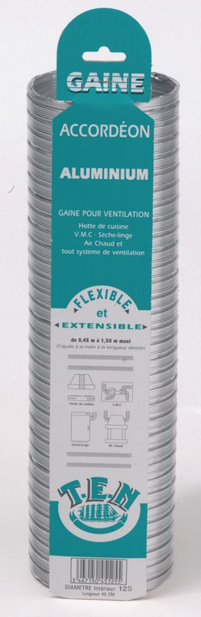 Gaine accordéon ten aluminium longueur 850mm extensible à 3m diamètre intérieur 100mm, réf.085100. materiel.ci - Côte d'Ivoire, votre boutique en ligne de confiance pour des solutions de quincaillerie en Côte d'Ivoire. découvrez notre assortiment complet et commandez facilement.