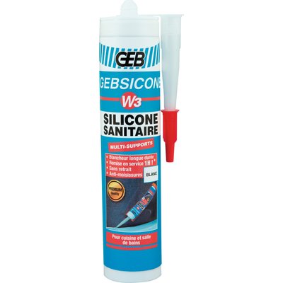 Gebsicone w3 blanc 280ml. materiel.ci - Côte d'Ivoire, la boutique en ligne de choix pour des solutions de quincaillerie robustes en Côte d'Ivoire. explorez notre catalogue complet pour tous vos besoins.