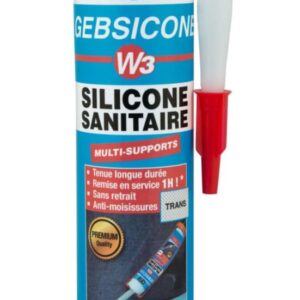 Gebsicone w3 mastic 100% silicone d'étanchéité cartouche de 280ml trans réf 890751. disponible abidjan cote d'ivoire.