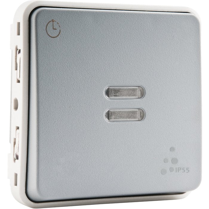 Interrupteur temporisé lumineux - gris - 230v - 50/60 hz - ref.069504. materiel.ci - Côte d'Ivoire, votre boutique en ligne de quincaillerie en Côte d'Ivoire, offre des solutions pratiques et fiables. commandez facilement et recevez rapidement.