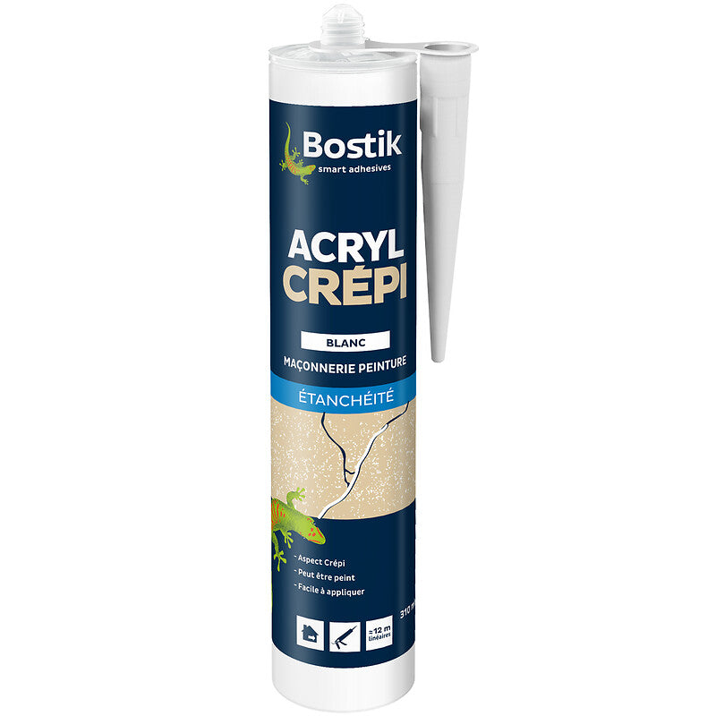 Mastic acrylique acryl crépi aspect granuleux pour joints de fissure sur supports en crépi blanc carton de 12 x 300ml. avec materiel.ci - Côte d'Ivoire, accédez à une quincaillerie complète en ligne en Côte d'Ivoire. des produits de qualité et un service client attentif pour vos besoins.