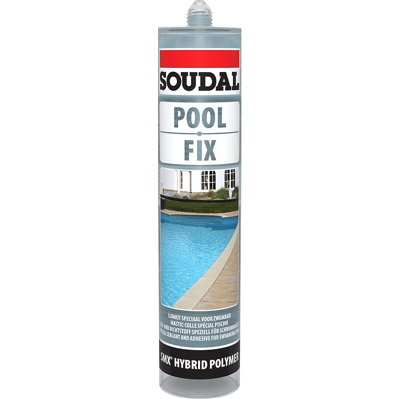 Mastic colle piscine polymère pool fix, coloris transparent carton de 6 cartouches de 290ml. optez pour materiel.ci - Côte d'Ivoire, votre boutique en ligne de quincaillerie en Côte d'Ivoire, pour des produits de qualité et un service client irréprochable.