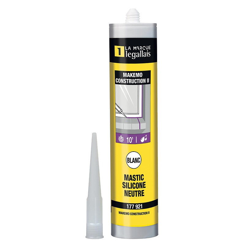 Mastic construction ii silicone neutre makemo coloris blanc cartouche de 300 ml. faites de materiel.ci - Côte d'Ivoire votre fournisseur en ligne pour tous vos projets de quincaillerie en Côte d'Ivoire. des produits fiables et un service exceptionnel à votre disposition.