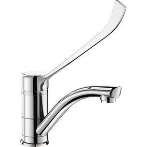 Mitigeur pour lave-mains à poser sur plage, avec levier médical coudé l 200 pour commande sans contact manuel et bec h 95 m170 orientable réf. 2522l. materiel.ci - Côte d'Ivoire vous facilite la vie avec une boutique en ligne complète pour tous vos besoins en quincaillerie en Côte d'Ivoire. des produits fiables livrés rapidement.