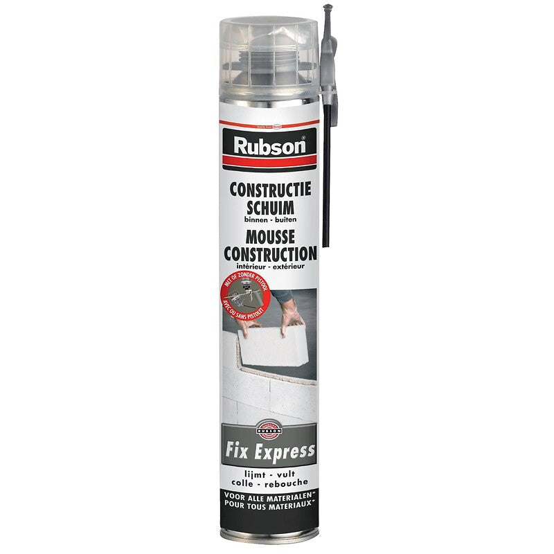 Mousse polyuréthane adhésive construction fix express, cartouche de 750 ml. materiel.ci - Côte d'Ivoire, votre boutique en ligne de confiance pour des solutions de quincaillerie en Côte d'Ivoire. découvrez notre assortiment complet et commandez facilement.