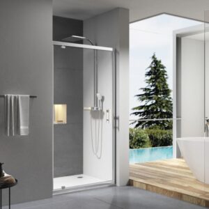 Paroi de douche concerto porte pivotante ouverture gain de place 70 cm profilé argent brillant verre transparent alterna, réf.ndz70x-b. materiel.ci - Côte d'Ivoire, c'est la commodité d'une boutique en ligne avec la qualité d'un service professionnel en Côte d'Ivoire. découvrez notre gamme complète d'outils et de matériaux.