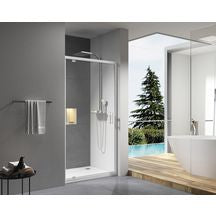 Paroi de douche concerto porte pivotante ouverture gain de place 80 cm profilé blanc verre transparent. achetez en toute tranquillité avec materiel.ci - Côte d'Ivoire, votre expert en ligne en quincaillerie en Côte d'Ivoire. profitez de produits de haute performance livrés directement chez vous.