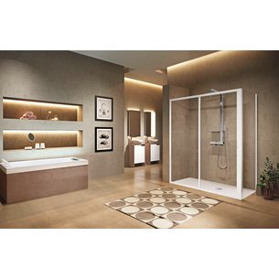 Paroi de douche lunes 2.0 2p 114 extensible 114 - 120 cm en verre trempé transparent blanc réf. lun2p114-1a. avec materiel.ci - Côte d'Ivoire, accédez à une quincaillerie complète en ligne en Côte d'Ivoire. des produits de qualité et un service client attentif pour vos besoins.