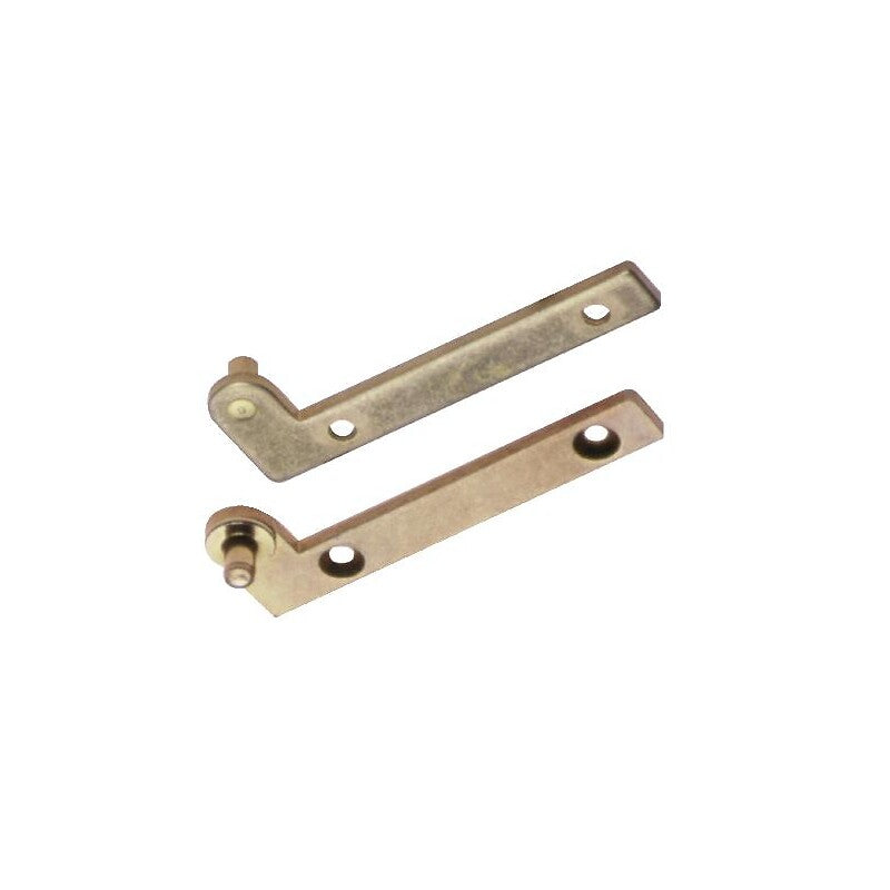 Pivots coudés avec petits côtés - acier laitonné longueur 70 mm - pour porte droite. explorez materiel.ci - Côte d'Ivoire, la boutique en ligne de quincaillerie de choix en Côte d'Ivoire. des outils aux matériaux de construction, nous avons tout ce qu'il vous faut.