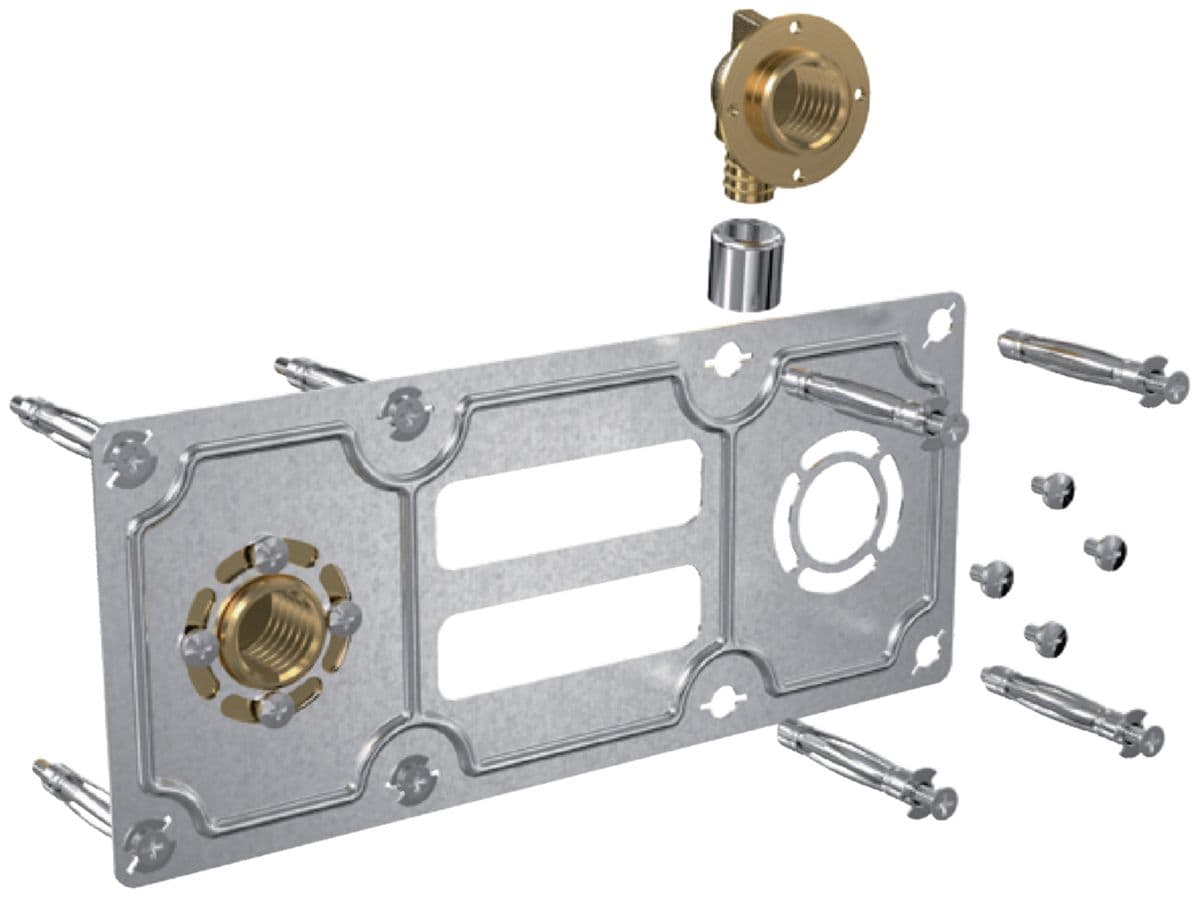 Plaque de fixation pour raccord à sertir entraxe 150 pour tube per robifix diamètre : 12 réf. disponible abidjan cote d'ivoire.