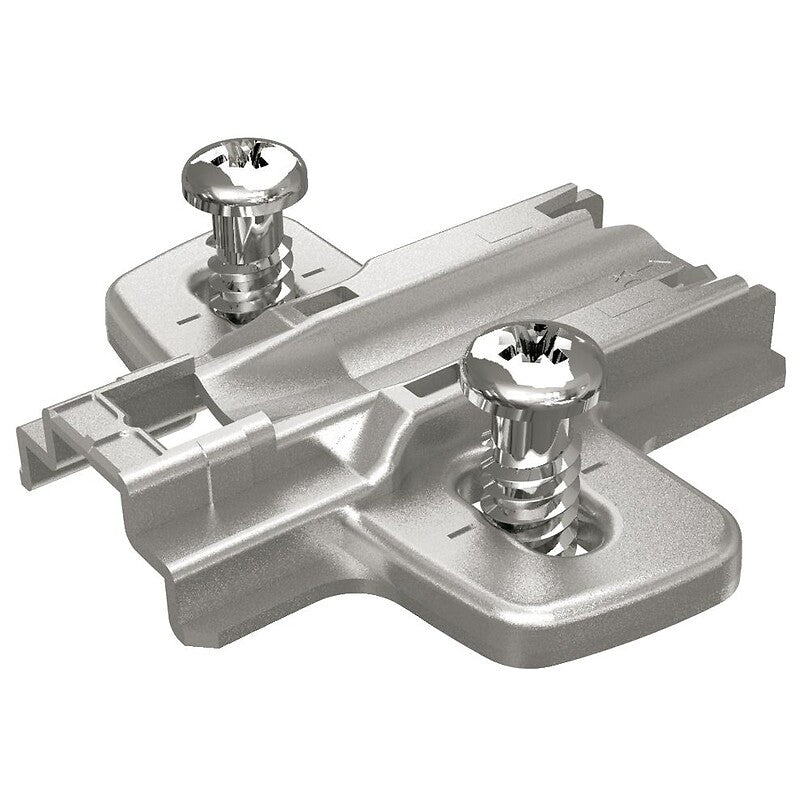 Plaques de montage pour charnières invisibles sensys - embases cruciformes - sans excentrique - vis à fixation - 8 mm. achetez en toute tranquillité avec materiel.ci - Côte d'Ivoire, votre expert en ligne en quincaillerie en Côte d'Ivoire. profitez de produits de haute performance livrés directement chez vous.