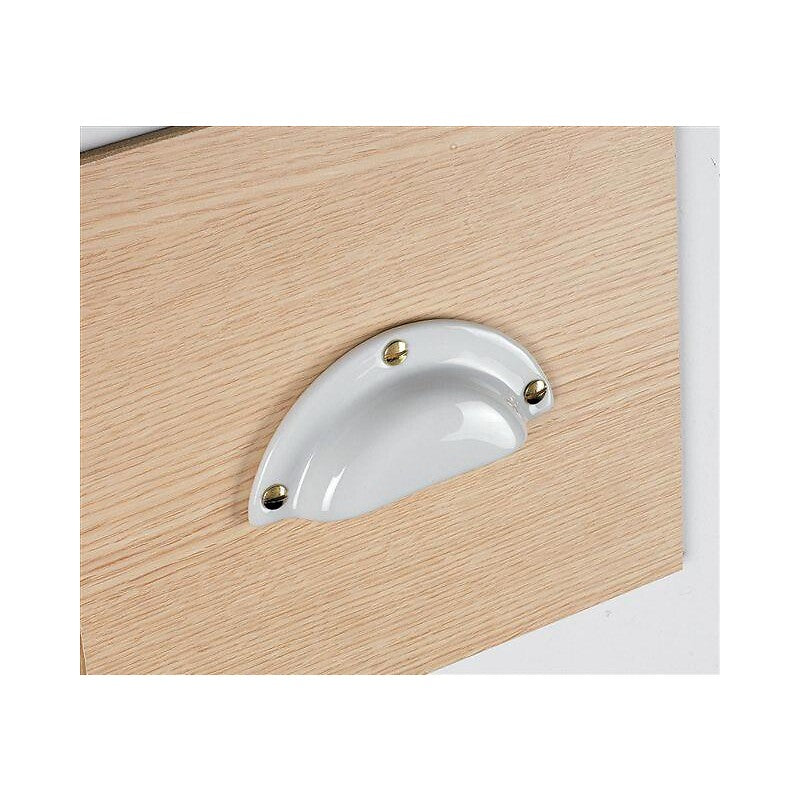 Poignée coquille porcelaine de limoges coloris blanc - 113 x 47 mm. avec materiel.ci - Côte d'Ivoire, achetez des produits de quincaillerie de qualité en ligne en Côte d'Ivoire. bénéficiez de notre service client dédié pour une expérience optimale.