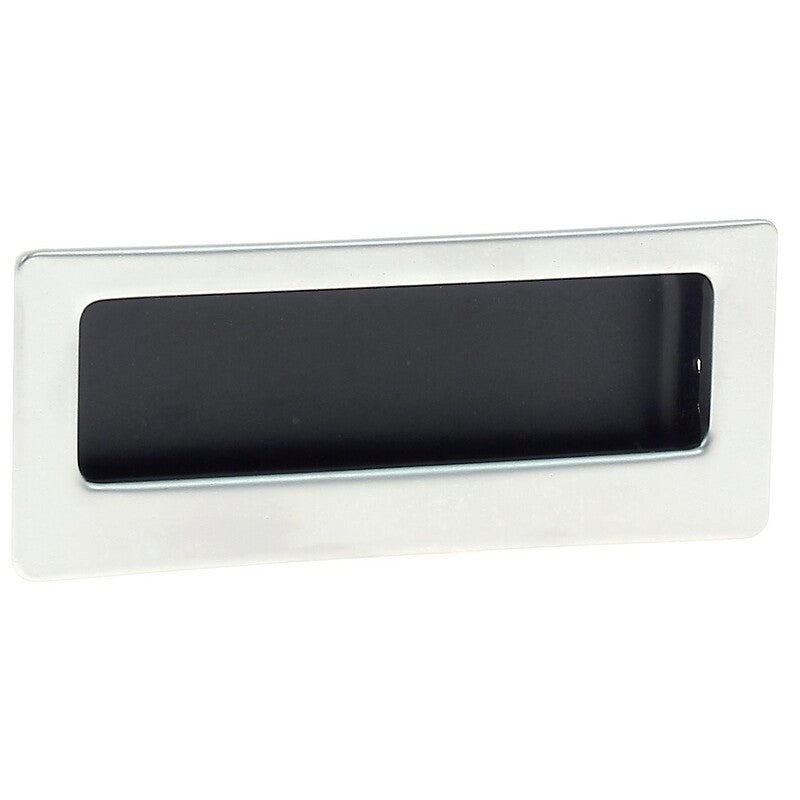 Poignée cuvette rectangle n° 134 - laiton chromé mat, cuvette aluminium époxy noir - 94 x 38 mm. optez pour materiel.ci - Côte d'Ivoire, votre boutique en ligne de quincaillerie en Côte d'Ivoire, pour des produits de qualité et un service client irréprochable.