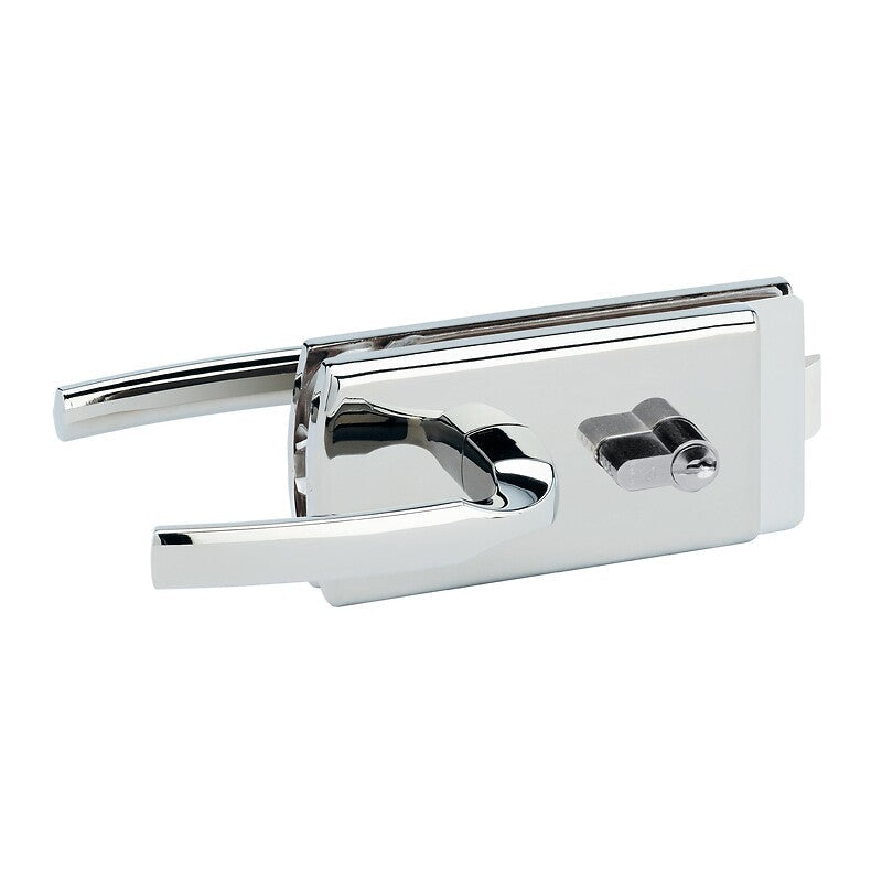 Serrure à béquille double artis pour porte en verre à déport, pêne axé, chromé mat. materiel.ci - Côte d'Ivoire, la boutique en ligne de choix pour des solutions de quincaillerie robustes en Côte d'Ivoire. explorez notre catalogue complet pour tous vos besoins.