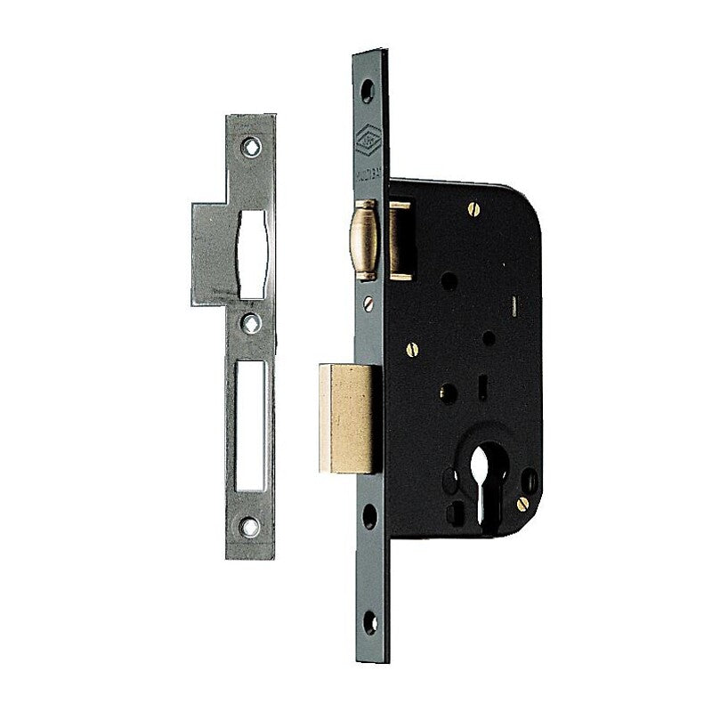 Serrure à larder à rouleau et pêne dormant à cylindre axe 50 mm - têtière à bouts ronds. optez pour materiel.ci - Côte d'Ivoire, votre boutique en ligne de quincaillerie en Côte d'Ivoire, pour des produits de qualité et un service client irréprochable.