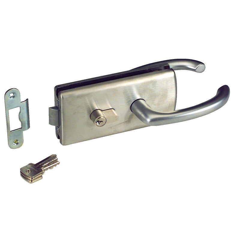 Serrures de miroiterie à cylindre à béquille double lagune 4300 finition chromé mat. materiel.ci - Côte d'Ivoire, votre boutique en ligne de quincaillerie en Côte d'Ivoire, offre des solutions pratiques et fiables. commandez facilement et recevez rapidement.