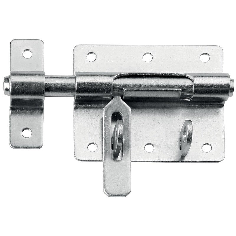 Verrou de box avec porte-cadenas en zingué blanc à pêne ø 14 mm. materiel.ci - Côte d'Ivoire vous facilite la vie avec une boutique en ligne complète pour tous vos besoins en quincaillerie en Côte d'Ivoire. des produits fiables livrés rapidement.
