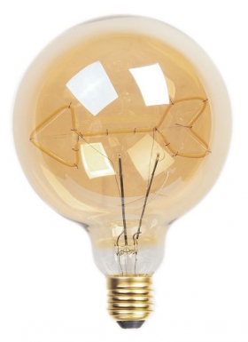 Ampoule led filament flèche globe ambre g125 e27 5w 260 lm 2200°k bt1. disponible abidjan cote d'ivoire.