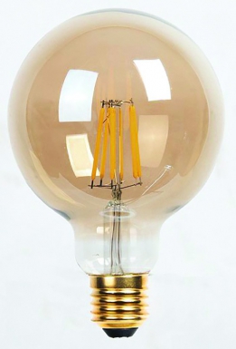 Ampoule led filament globe grise g95 e27 8w 650 lm 4000°k bt1. disponible abidjan cote d'ivoire.
