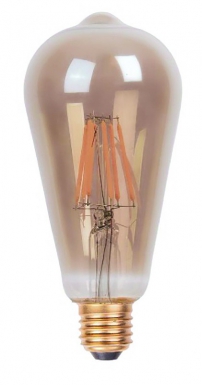 Ampoule led filament poire grise st64 e27 8w 650 lm 4000°k bt1. disponible abidjan cote d'ivoire.