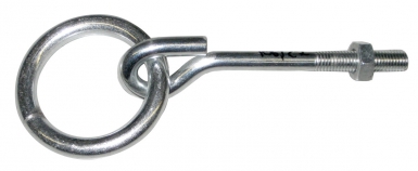 Anneau d'écurie avec tige filetée et écrou acier zingué ø 55 mm tige ø 12xl 100 mm. disponible abidjan cote d'ivoire.