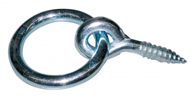 Anneau d'écurie avec vis à bois acier zingué ø 50 mm tige ø10 x l 50 mm. disponible abidjan cote d'ivoire.