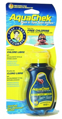 Aquachek jaune (chlore) - 50 bandelettes par flacon. disponible abidjan cote d'ivoire.