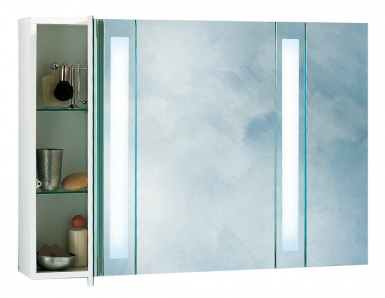 Armoire toilette brillance m84 en mélaminé blanc - lxhxp: 988x700x180 mm. disponible abidjan cote d'ivoire.