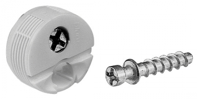 Assembleur de meuble à visser ø 25 mm matière synthétique blanc . disponible abidjan cote d'ivoire.