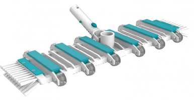 Balai rectangulaire 12 roues - nettoie le fond des bassins, avec brosses latérales - lesté. disponible abidjan cote d'ivoire.