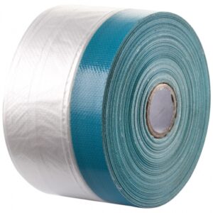 Bande à lisières 2951 - film transparent très large + ruban adhésif bleu - 20 m x 110 cm. disponible abidjan cote d'ivoire.