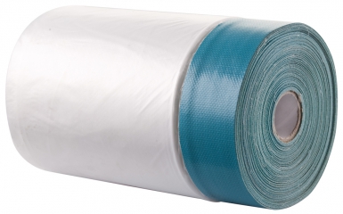 Bande à lisières 2952 - film transparent extra large + ruban adhésif bleu - 16m x 2300mm. disponible abidjan cote d'ivoire.