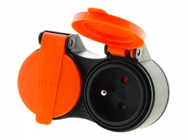 Biplite 16a étanche zenitech ip44 avec clapet de protection 3680w sous 230v~. disponible abidjan cote d'ivoire.