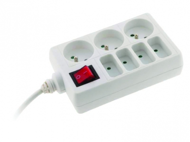 BLOCS MULTIPRISES STANDARDS AVEC INTERRUPTEUR 4X6A/3X16A H05VV-F 3G1MM² 1 MÈTRE 3680W-230V~ - BLANC. Pour vos projets au Sénégal, Quincaillerie Sénégalaise propose une large gamme de produits de qualité pour le bâtiment et la plomberie. Commandez en ligne et simplifiez vos achats.